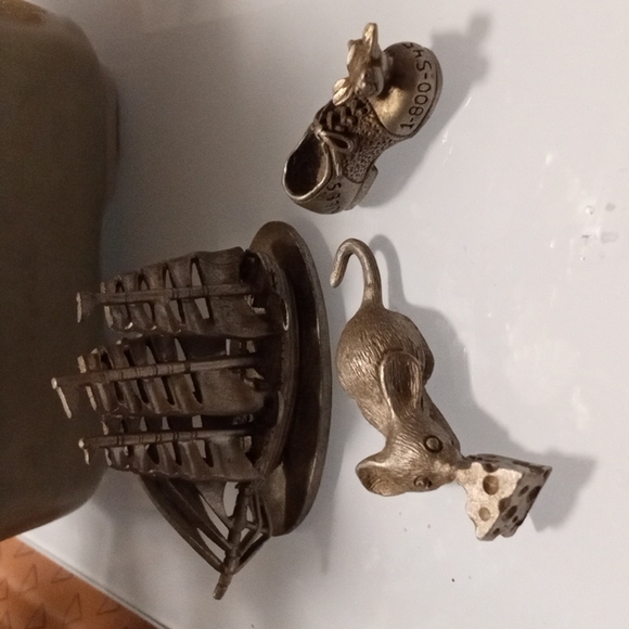 Pewter Collectables (Bundle X 3) Ship, Shoe & Mouse - Picture 2 of 9